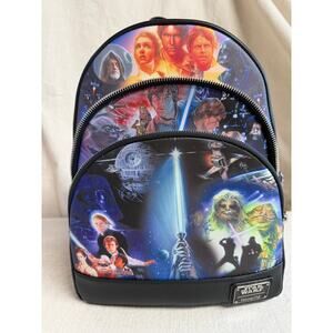 Loungefly Star Wars Original Trilogy Collage Mini Backpack NWT Disney